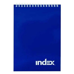 Блокнот INDEX, серия Office classic, на гребне, синий, кл., ламиниров. обл., ф. А5, 40 л.