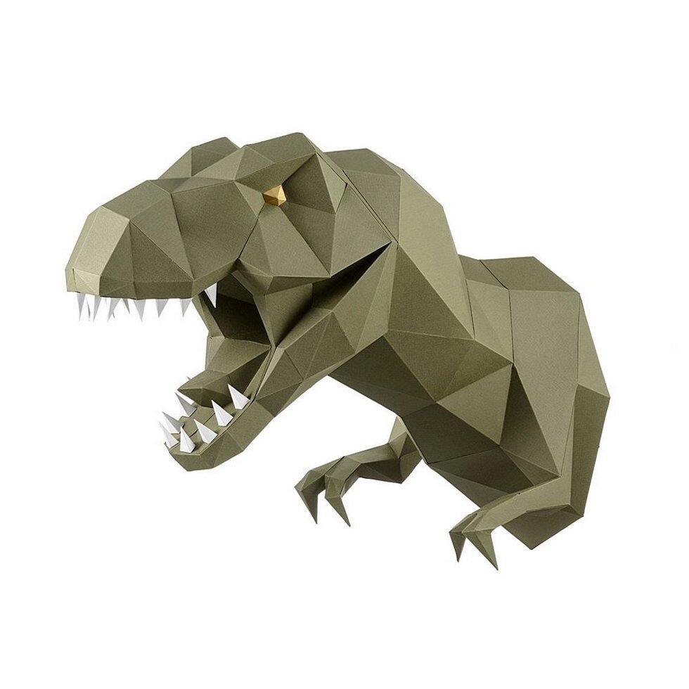 3D конструктор из дизайнерского картона Динозавр Завр от компании Iнтэрнэт-крама - фото 1