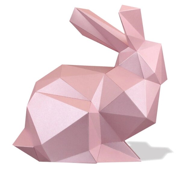 3D конструктор из дизайнерского картона Кролик Няш от компании Iнтэрнэт-крама - фото 1