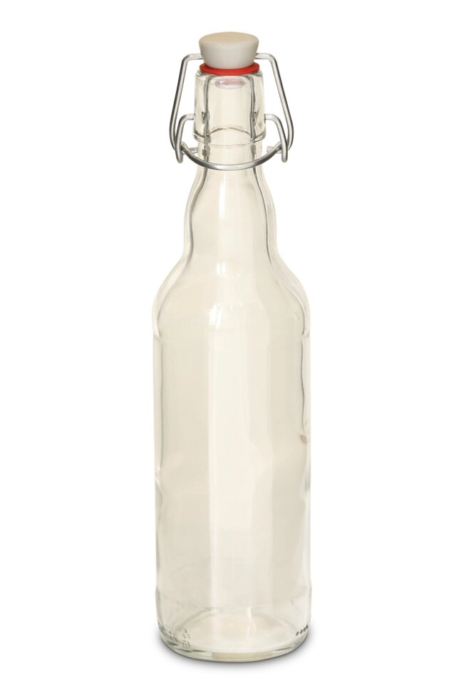 Бутылка 0,5л с бугельной пробкой прозрачная от компании Iнтэрнэт-крама - фото 1