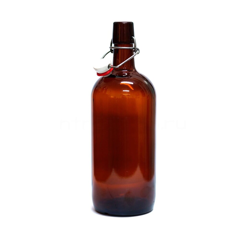 Бутылка 1 литр с бугельной пробкой 9 шт от компании Iнтэрнэт-крама - фото 1