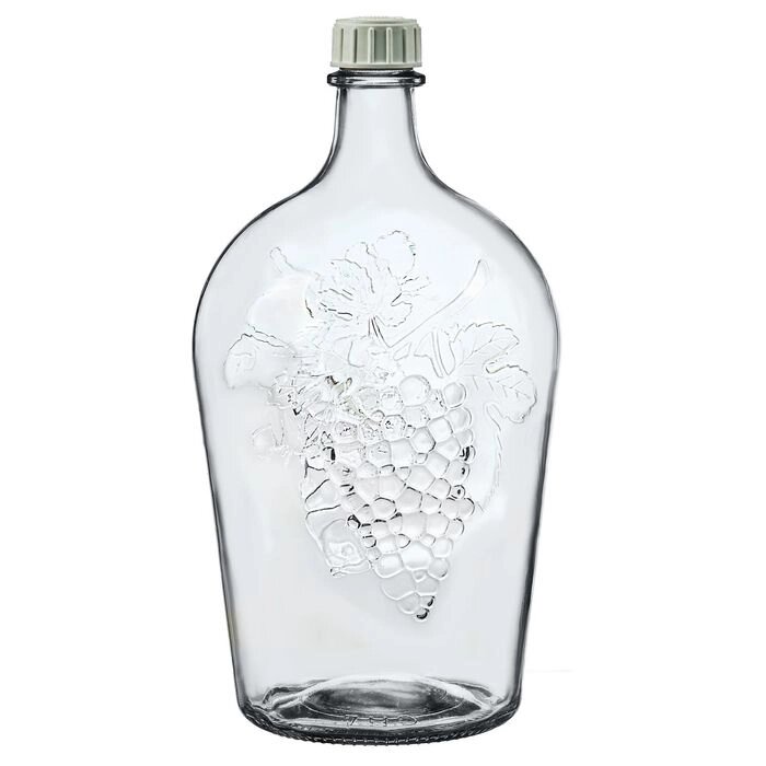 Бутылка стеклянная «Магарыч» 3000 мл. с корковой пробкой от компании Iнтэрнэт-крама - фото 1