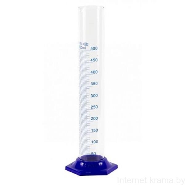 Мерный цилиндр 500 мл. стекло от компании Iнтэрнэт-крама - фото 1