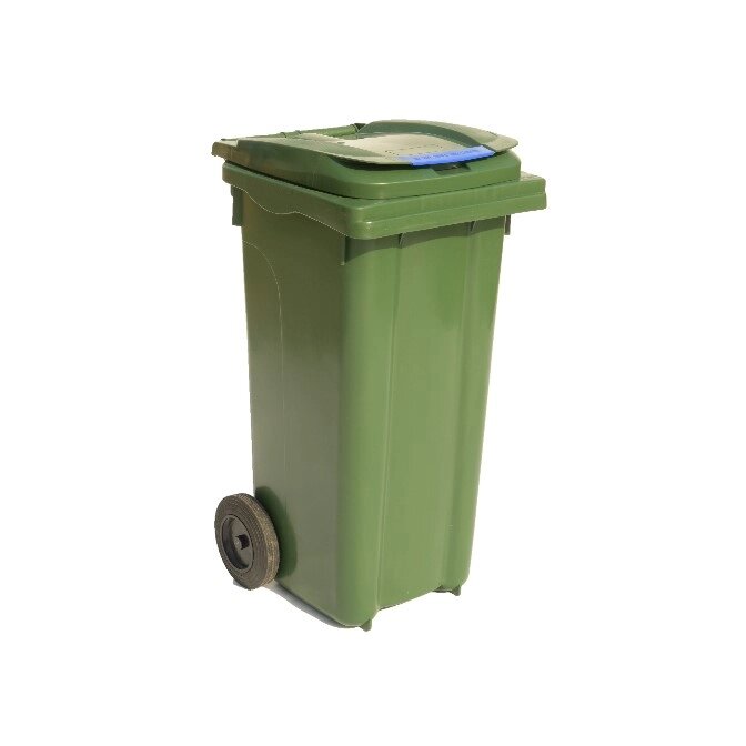 Мусорный контейнер 120 литров, зеленый от компании Iнтэрнэт-крама - фото 1
