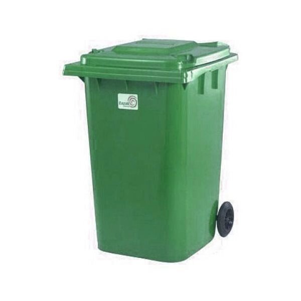 Мусорный контейнер 360 литров, зеленый от компании Iнтэрнэт-крама - фото 1