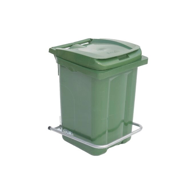 Мусорный контейнер 60 литров, зеленый от компании Iнтэрнэт-крама - фото 1