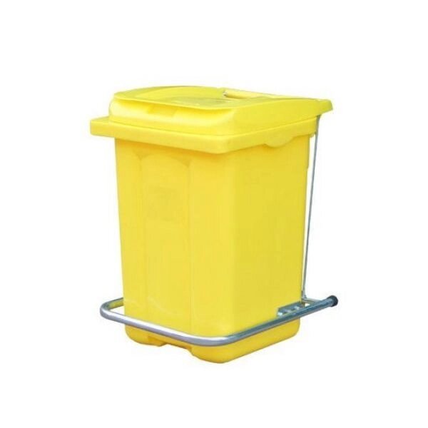 Мусорный контейнер 60 литров, желтый от компании Iнтэрнэт-крама - фото 1