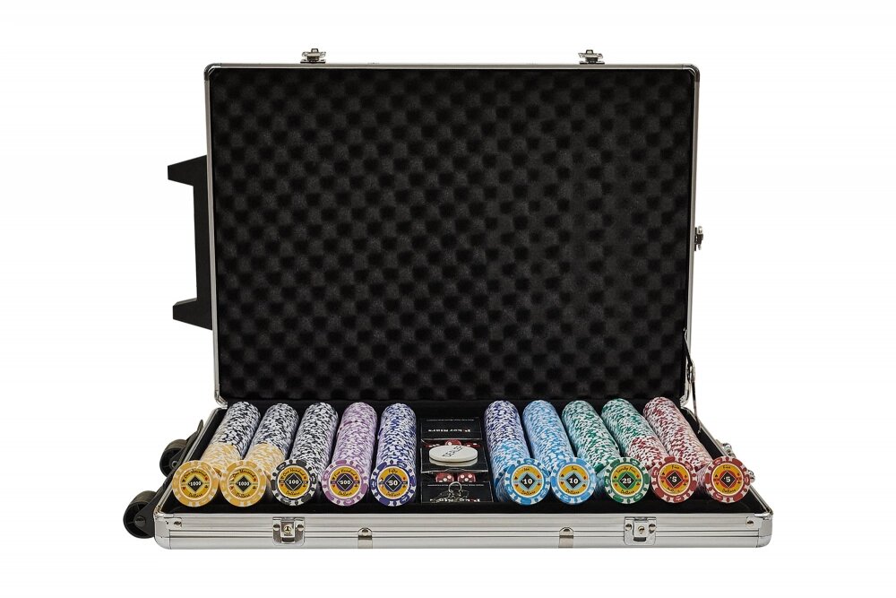 Набор для покера Crown на 1000 фишек от компании Iнтэрнэт-крама - фото 1