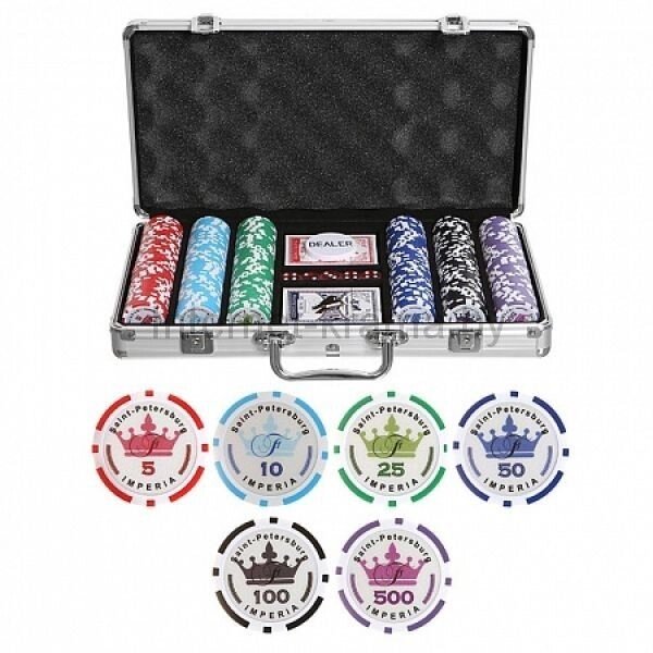 Набор для покера Empire на 300 фишек от компании Iнтэрнэт-крама - фото 1
