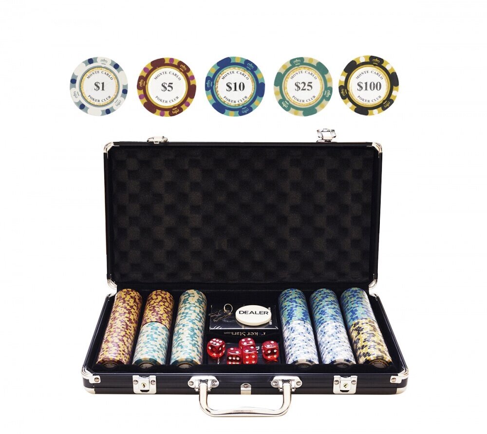 Набор для покера Monte Carlo на 300 фишек от компании Iнтэрнэт-крама - фото 1