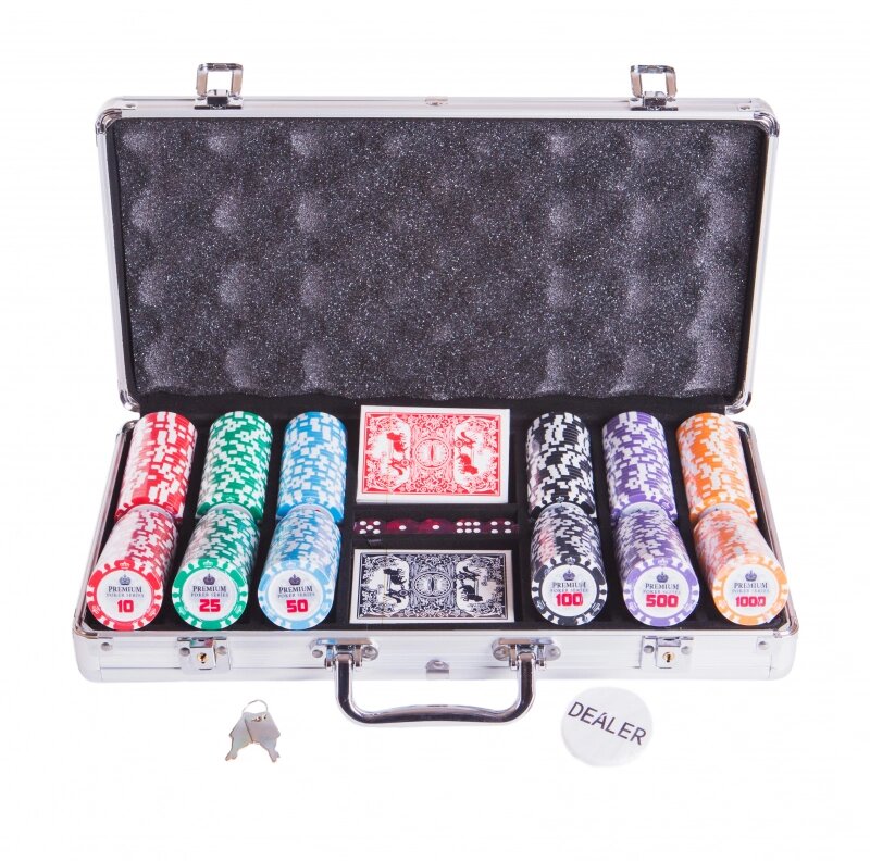 Набор для покера Premium Crown на 300 фишек от компании Iнтэрнэт-крама - фото 1