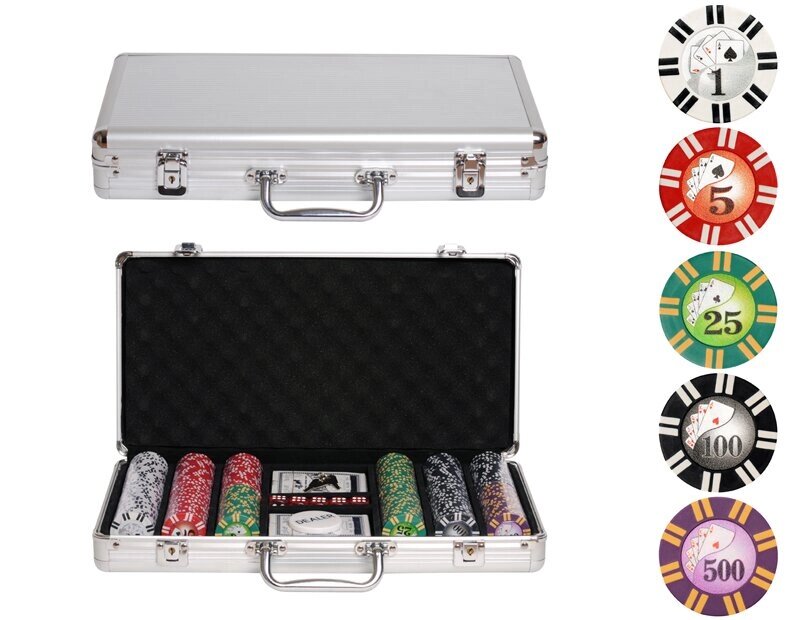 Набор для покера Royal Flush на 300 фишек от компании Iнтэрнэт-крама - фото 1