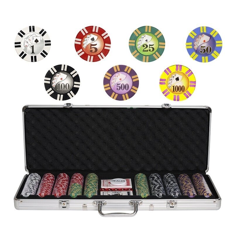 Набор для покера Royal Flush на 500 фишек от компании Iнтэрнэт-крама - фото 1