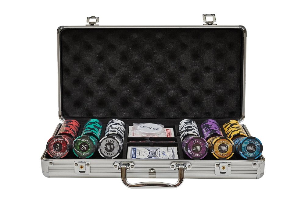 Набор для покера Stones на 300 фишек от компании Iнтэрнэт-крама - фото 1