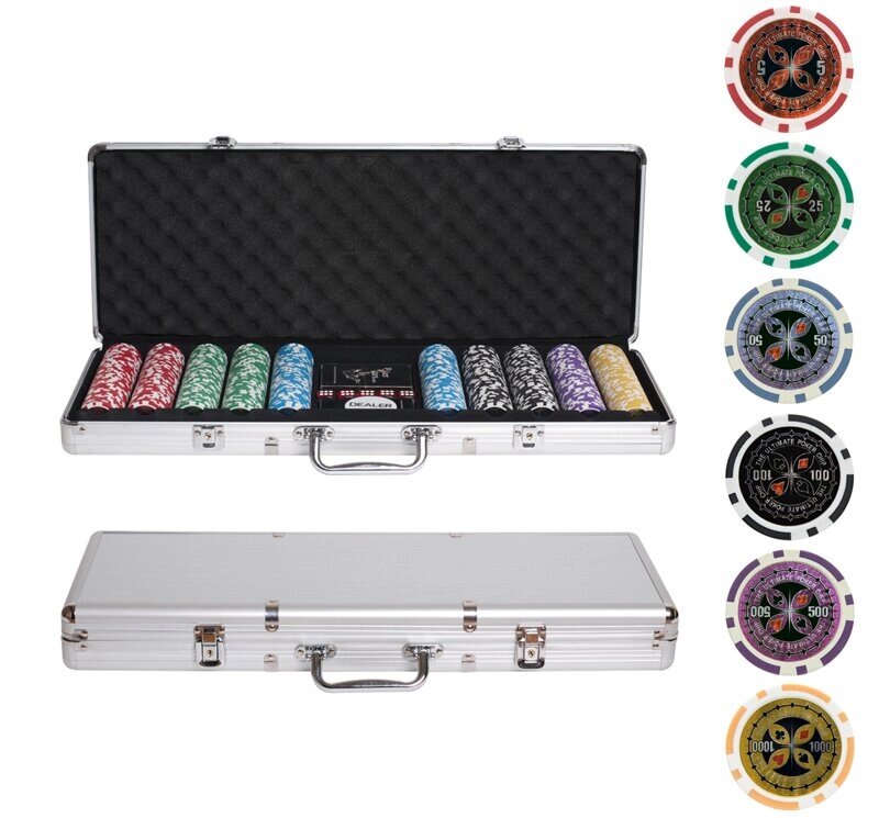Набор для покера Ultimate на 500 фишек от компании Iнтэрнэт-крама - фото 1