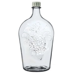 Бутылка стеклянная «Магарыч» 3000 мл. с корковой пробкой