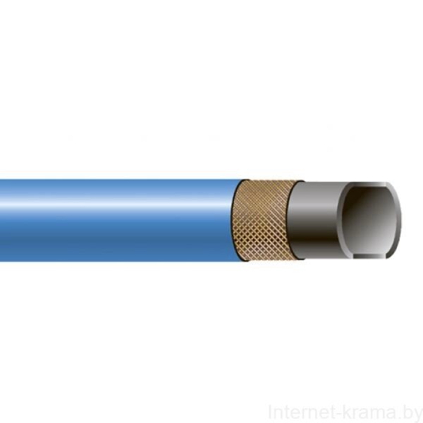 Шланг резиновый 6,3х3,5мм армированный 20 бар для кислорода синий 1м от компании Iнтэрнэт-крама - фото 1
