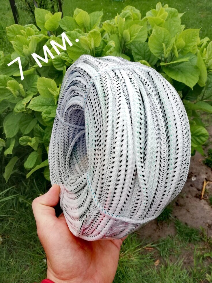 Шнур хозяйственный вязаный 100 метров 7 мм от компании Iнтэрнэт-крама - фото 1