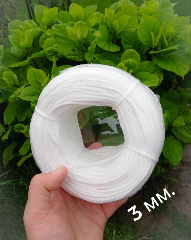 Шнур хозяйственный вязаный 200 метров 3 мм от компании Iнтэрнэт-крама - фото 1