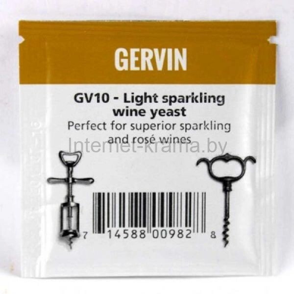 Винные дрожжи Gervin GV10 Light Spark Wine от компании Iнтэрнэт-крама - фото 1