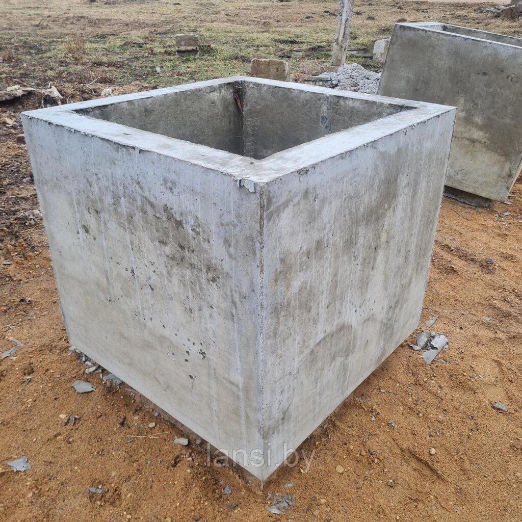 Цветочница бетонная  Куб 92.   1000х1000х1000мм. от компании ООО «Ланси» - фото 1