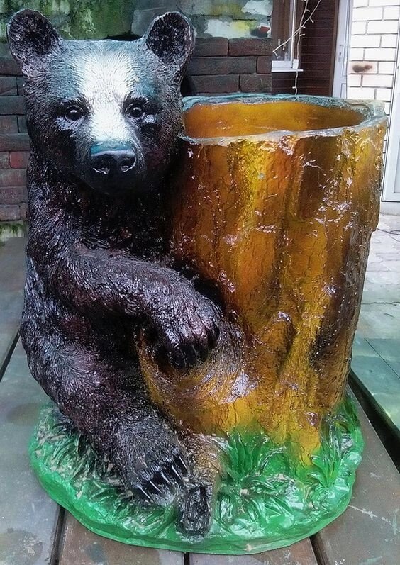 Фигурка "Медведь с кадкой" от компании ООО «Ланси» - фото 1