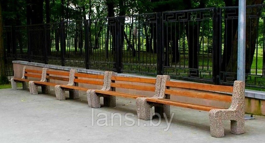 Скамейка бетонная "Парк" №41 от компании ООО «Ланси» - фото 1