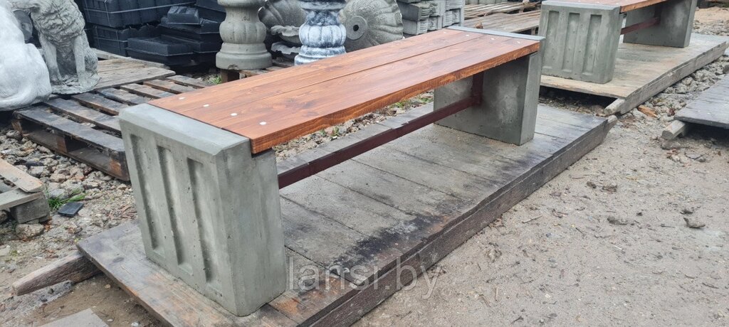 Скамейка бетонная "Прямая" №23 от компании ООО «Ланси» - фото 1