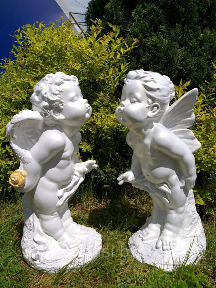 Скульптура "Ангелочки с поцелуями " Высота 52см. Бетон. от компании ООО «Ланси» - фото 1