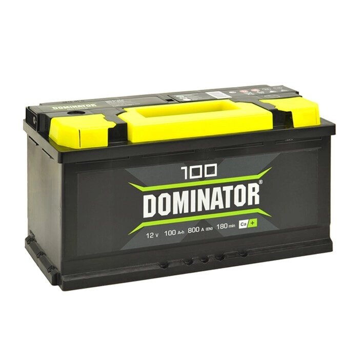 Аккумулятор Dominator 100 А/ч, 870 А, 353х175х190, обратная полярность от компании Интернет-гипермаркет «MALL24» - фото 1