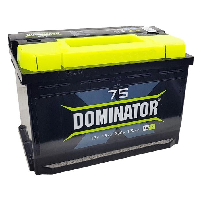 Аккумулятор Dominator 75 А/ч, 750 А, 277х175х190, прямая полярность от компании Интернет-гипермаркет «MALL24» - фото 1