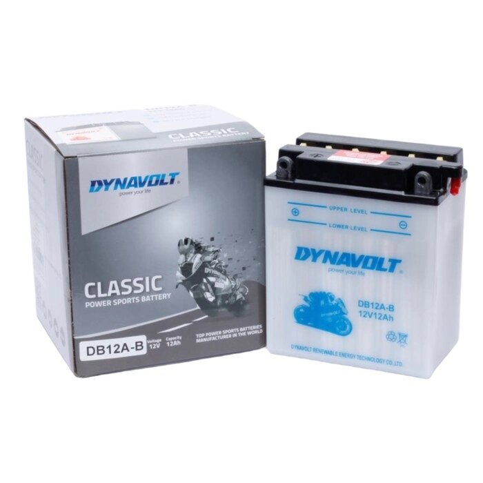 Аккумулятор Dynavolt DB12A-B, 12V, DRY, прямая, 135 А, 134 х 80 х 160 от компании Интернет-гипермаркет «MALL24» - фото 1