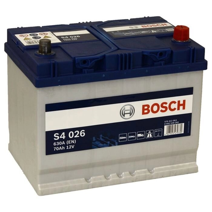 Аккумуляторная батарея Bosch 70 Ач, обратная полярность S4 570 412 063 от компании Интернет-гипермаркет «MALL24» - фото 1