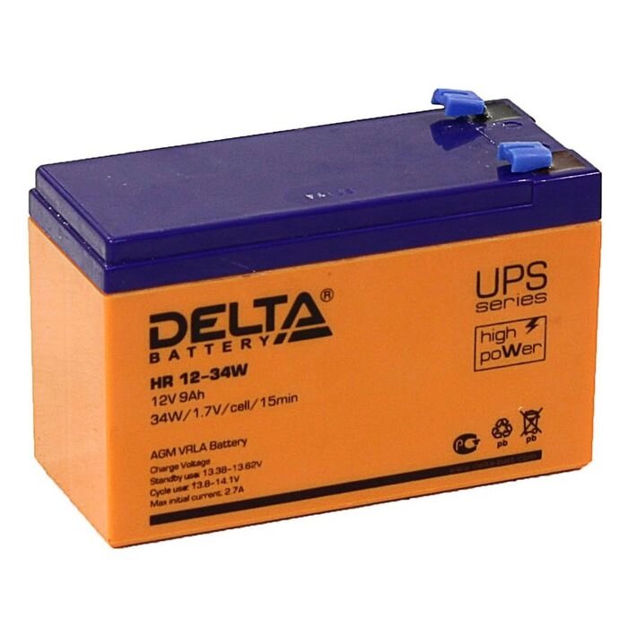 Аккумуляторная батарея Delta 9 Ач 12 Вольт HR 12-34W от компании Интернет-гипермаркет «MALL24» - фото 1