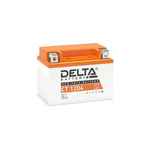Аккумуляторная батарея Delta СТ1204 (YB4L-B, YB4L-A, YTX4L-BS)12V, 4 Ач обратная (