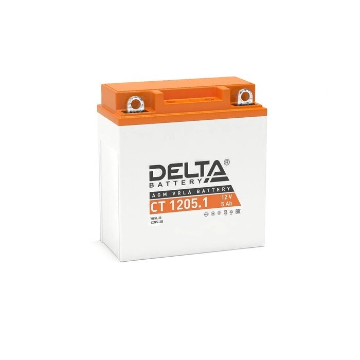 Аккумуляторная батарея Delta СТ1205.1 (12N5-3B, YB5L-B)12V, 5 Ач обратная (- +) от компании Интернет-гипермаркет «MALL24» - фото 1