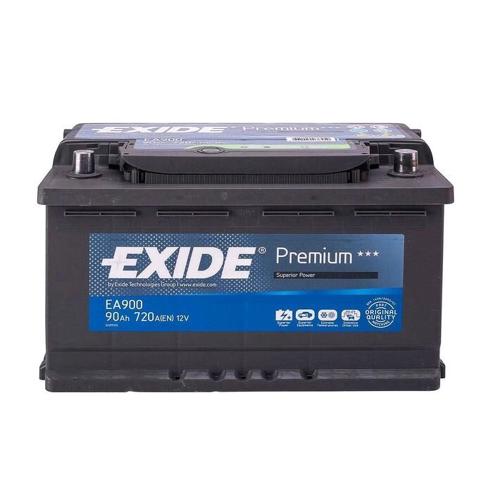 Аккумуляторная батарея Exide 90 Ач Premium EA900, обратная полярность от компании Интернет-гипермаркет «MALL24» - фото 1