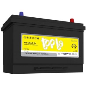 Аккумуляторная батарея Topla 105 Ач EFB TSG 105.0 J (D31L), обратная полярность