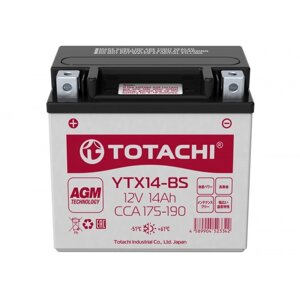 Аккумуляторная батарея totachi MOTO YTX14-BS 14 а/ч