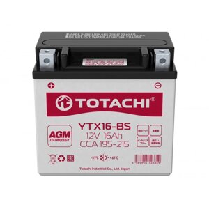Аккумуляторная батарея totachi MOTO YTX16-BS 16 а/ч