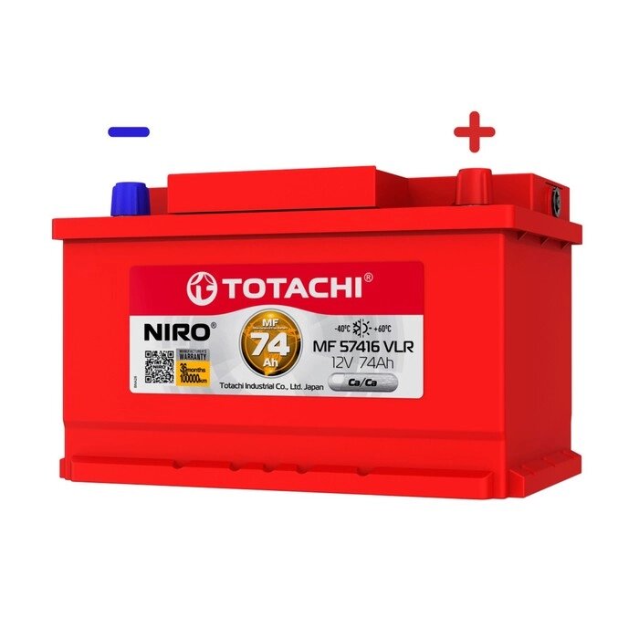 Аккумуляторная батарея TOTACHI NIRO MF 57416 74а/ч L, низкий от компании Интернет-гипермаркет «MALL24» - фото 1