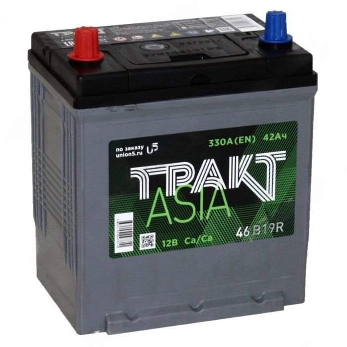 Аккумуляторная батарея Тракт ASIA 42 Ач 6СТ-42.1 VL (B19FR), прямая полярность от компании Интернет-гипермаркет «MALL24» - фото 1