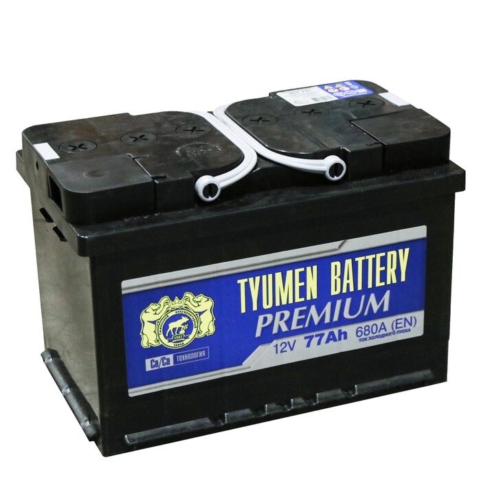 Аккумуляторная батарея Тюмень 77 Ач, обратная полярность 6СТ-77LA, Premium от компании Интернет-гипермаркет «MALL24» - фото 1