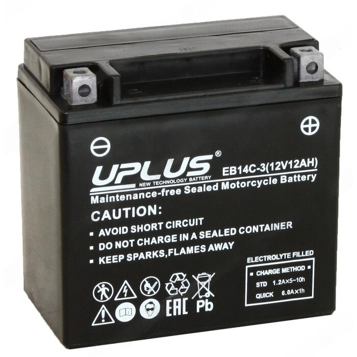 Аккумуляторная батарея UPLUS High Performance 12 Ач, обратная полярность от компании Интернет-гипермаркет «MALL24» - фото 1