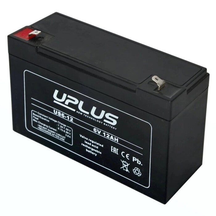 Аккумуляторная батарея UPLUS (Leoch) 12 Ач 6 Вольт US 6-12 от компании Интернет-гипермаркет «MALL24» - фото 1