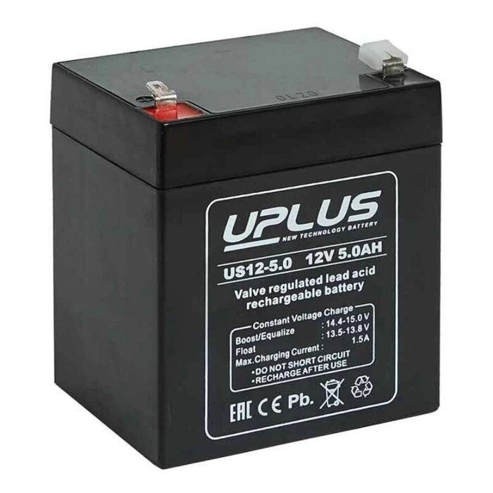 Аккумуляторная батарея UPLUS (Leoch) 5 Ач 12 Вольт US 12-5 от компании Интернет-гипермаркет «MALL24» - фото 1