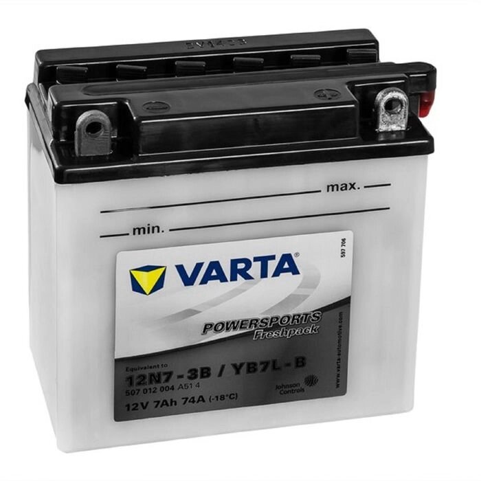 Аккумуляторная батарея Varta 7 Ач Moto 507 012 004 (12N7-3B/YB7L-B) от компании Интернет-гипермаркет «MALL24» - фото 1