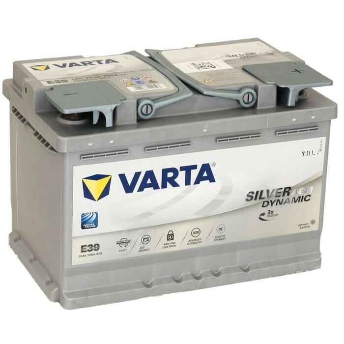 Аккумуляторная батарея Varta 70 Ач, обратная полярность Silver Dynamic AGM 570 901 076 от компании Интернет-гипермаркет «MALL24» - фото 1