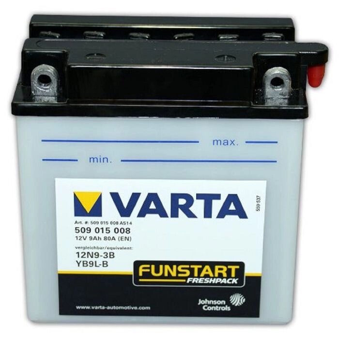 Аккумуляторная батарея Varta 9 Ач Moto 509 015 008 (12N9-3B/YB9L-B) от компании Интернет-гипермаркет «MALL24» - фото 1