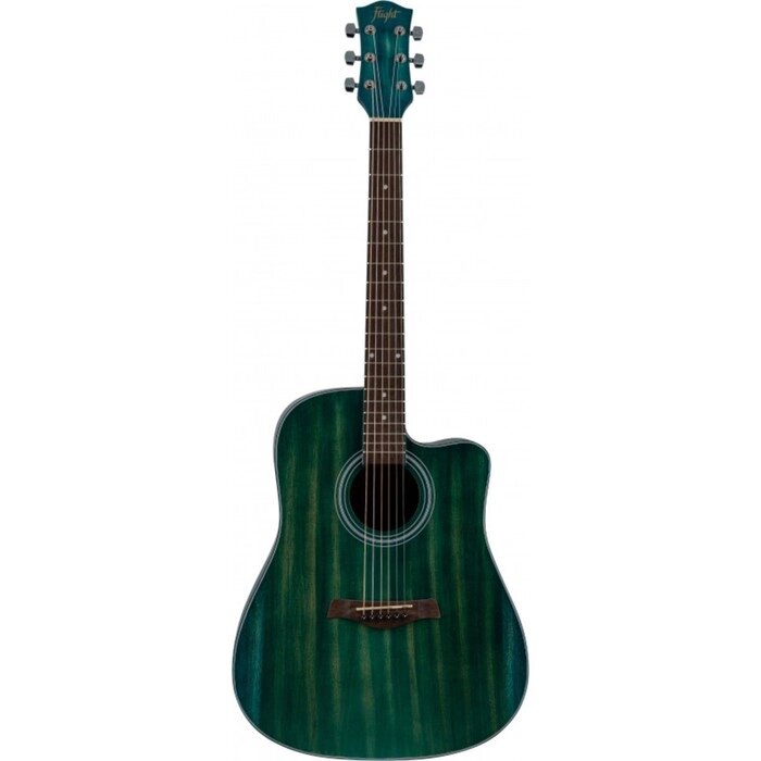 Акустическая гитара FLIGHT D-155C MAH BL голубая от компании Интернет-гипермаркет «MALL24» - фото 1